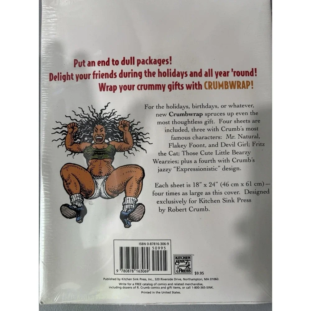Crumbwrap Gift wrap Paper Designed By Robert Crumb Sealed RARE